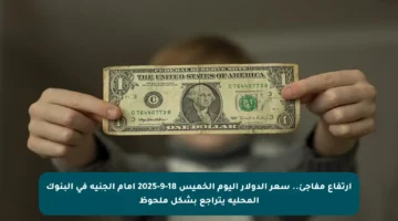 ارتفاع مفاجئ.. سعر الدولار اليوم الخميس 18-9-2025 أمام الجنيه في البنوك المحلية يتراجع بشكل ملحوظ